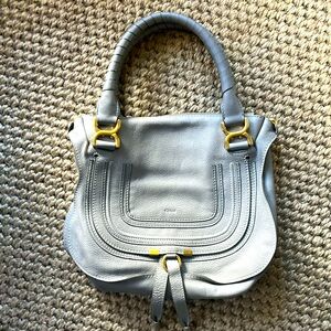 Chloe Marcie medium shoulder bag with crossbody strap.